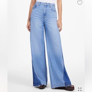 Madewell Blue Flare Wide Leg Jeans